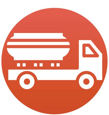 Nakliye, izole vektör simge kolayca değiştirilebilir veya düzenleme Benzin tankeri