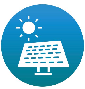 İzole vektör simge kolayca değiştirilebilir veya düzenleme güneş, paneli