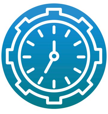 Yönetim zaman, saat izole vektör simge kolayca değiştirilebilir veya düzenleme ayarları