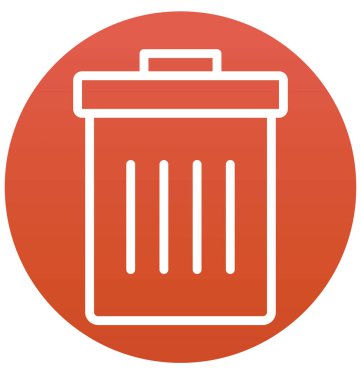 Kül bin, izole vektör simge kolayca değiştirilebilir veya düzenleme çöp kovası