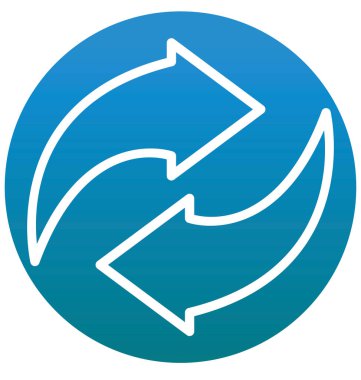 Geri dönüşüm, izole vektör simge kolayca değiştirilebilir veya düzenleme Yinele