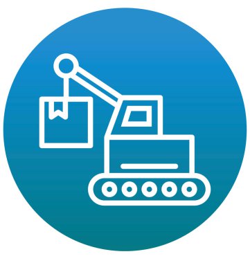 İzole vektör simge kolayca değiştirilebilir veya düzenleme kaldırma, vinç