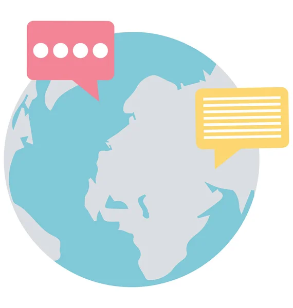 Chat Weltweit Isoliertes Community Netzwerk Das Leicht Bearbeitet Oder Verändert — Stockvektor