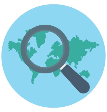 Hangi olmak kolayca düzenleyebilir veya değişikliğin arama konumu izole vektör simgesi