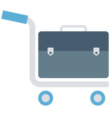 Kolayca yayına hazırlamak olabilir veya değişikliğin izole vektör simgesi trolley