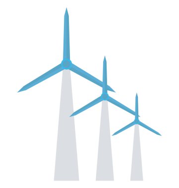 Olmak kolayca düzenleyebilir veya değişikliğin Aerogenerator izole vektör simgesi