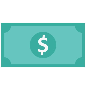 Doları Not, olmak kolayca düzenleyebilir veya değişikliğin usd izole vektör simgesi