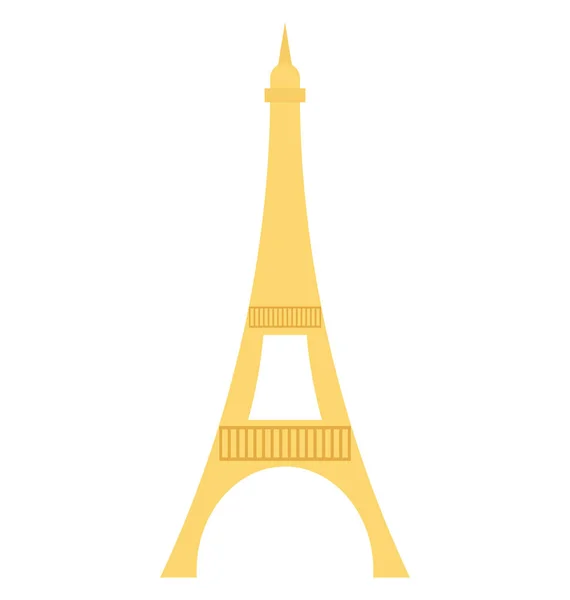 Ícone Vetorial Isolado Torre Eiffel Que Pode Ser Facilmente Editado —  Vetores de Stock
