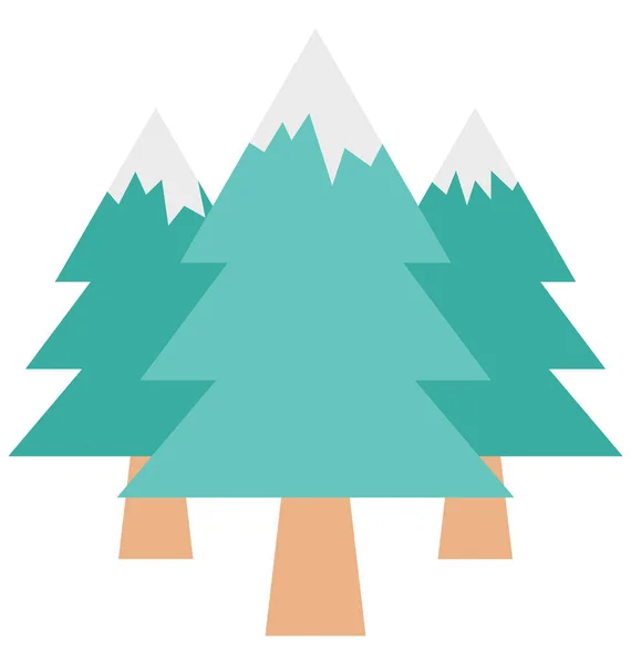 松の木を簡単にすることができます分離ベクトル アイコンを編集または変更 — ストックベクタ