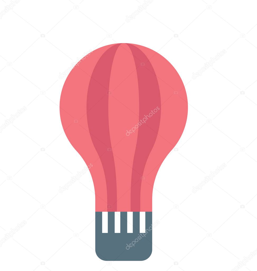 Hot Air Balloon isolated vector icon which can be easily edit or modified 