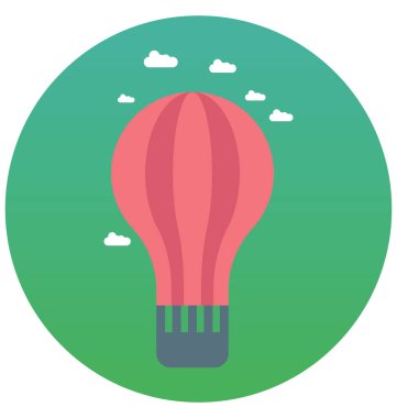 Olmak kolayca düzenleyebilir veya değişikliğin sıcak hava balonu izole vektör simgesi 