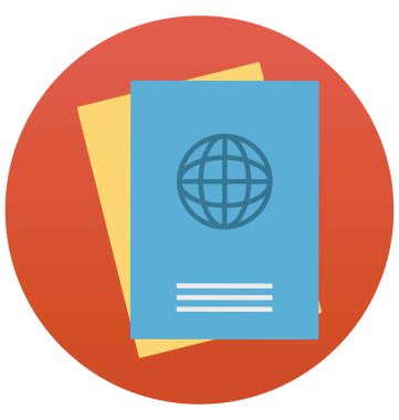 Olmak kolayca düzenleyebilir veya değişikliğin pasaport izole vektör simgesi