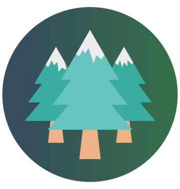 Çam ağacı kolayca olabilen izole vektör simge Düzenle veya değişikliğin 