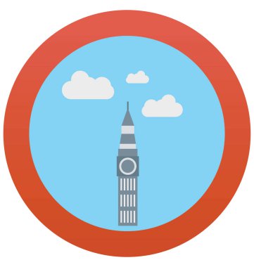 Saat Kulesi, büyük ben izole olmak kolayca düzenleyebilir veya değiştirilme tarihi vektör simge