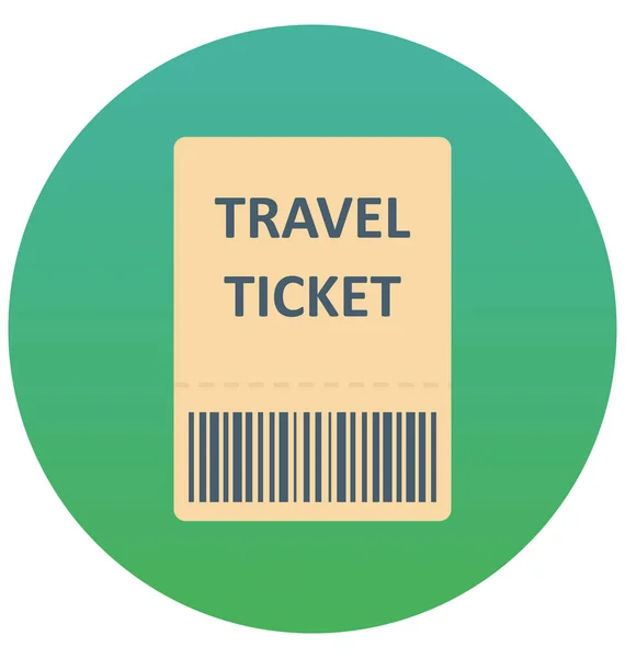 Bus Ticket Isolated Vector Icon Which Can Easily Edit Modified — Stock Vector