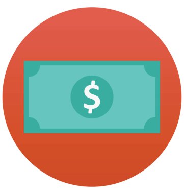 Doları Not, olmak kolayca düzenleyebilir veya değişikliğin usd izole vektör simgesi