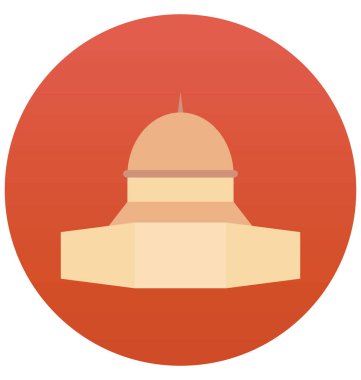 mezar, kolayca olabilen İslam Binası izole vektör simge Düzenle veya değişikliğin