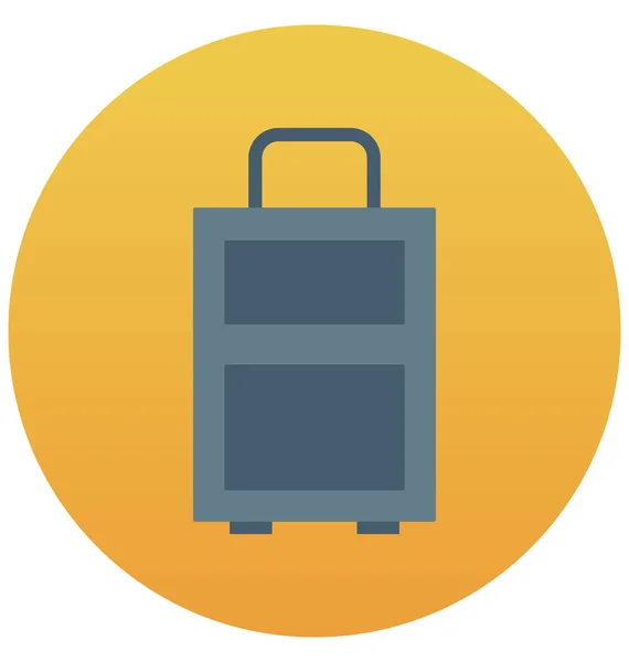 Luggage Baggage Isolated Vector Icon Which Can Easily Edit Modified — Stock Vector