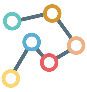 Bağlantı renk illüstrasyon vektör simgesi