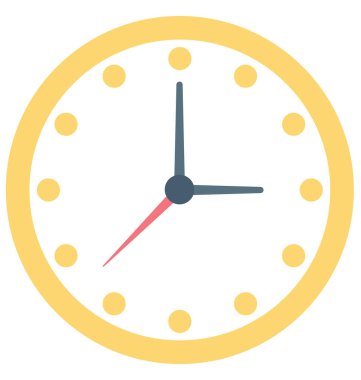 Saat renk illüstrasyon vektör simgesi