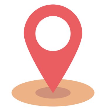 Harita PIN renk illüstrasyon vektör simgesi