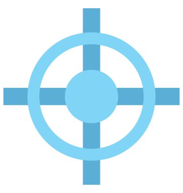 Tam yerini vektör çizim renkli