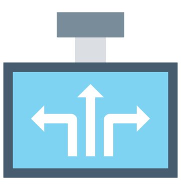 Işaret renk illüstrasyon vektör simgesi