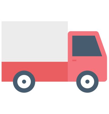 Teslimat Van renk illüstrasyon vektör simgesi