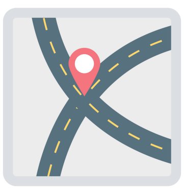 Harita PIN renk illüstrasyon vektör simgesi