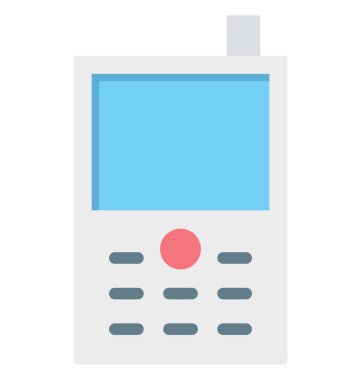 Walkie Talkie renk illüstrasyon vektör simgesi