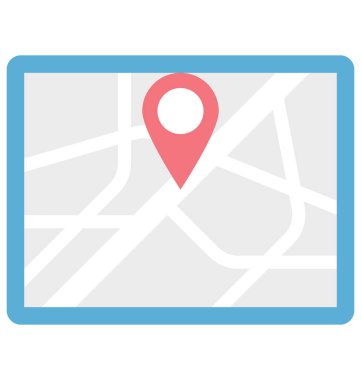 Harita aygıt vektör çizim renkli