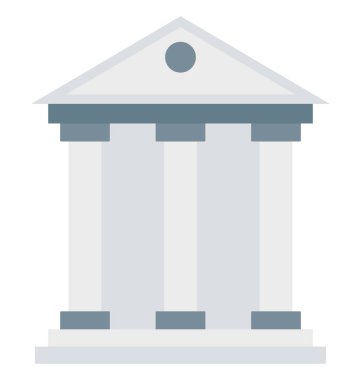 Banka renk illüstrasyon vektör simgesi