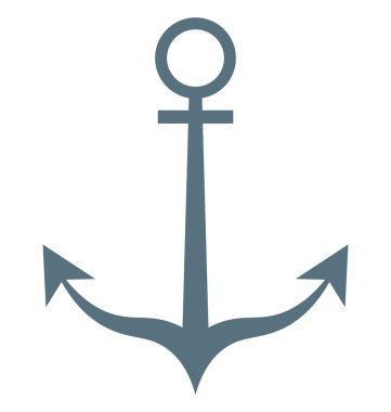  Çapa renk illüstrasyon vektör simgesi 