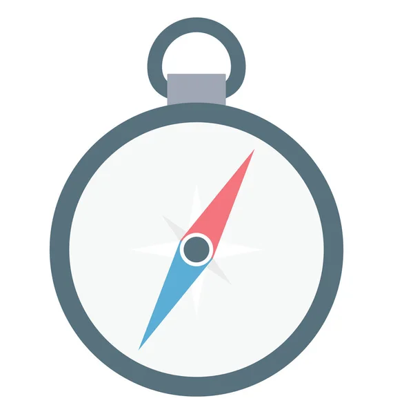Kompas Kleur Illustratie Vector Icon — Stockvector
