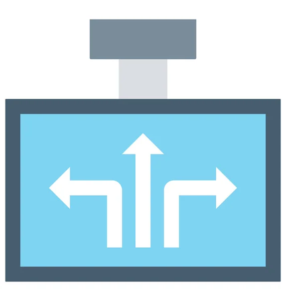 Guidepost Ícone Vetor Ilustração Cor —  Vetores de Stock