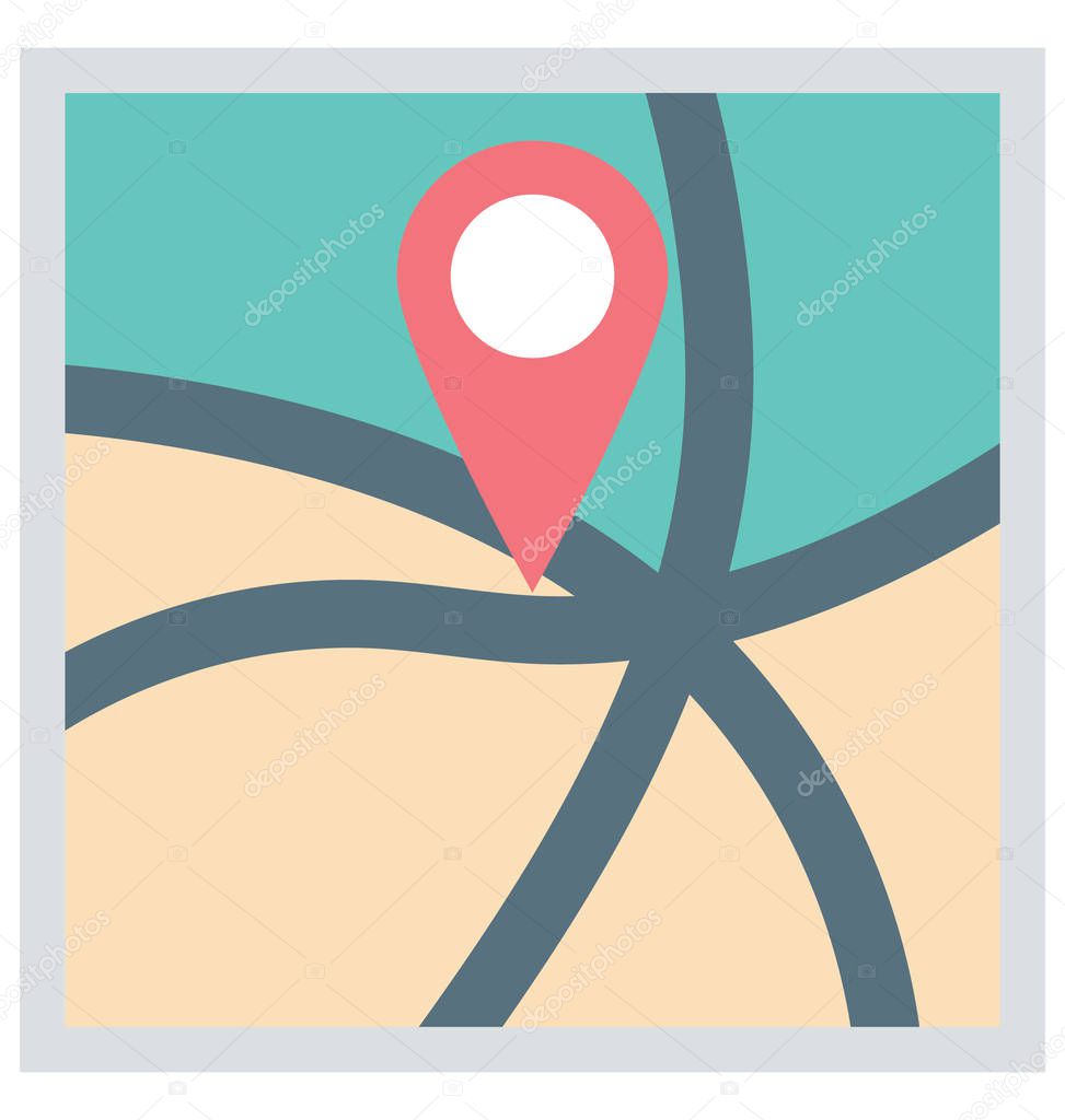 map pin, location pin Vector Icon
