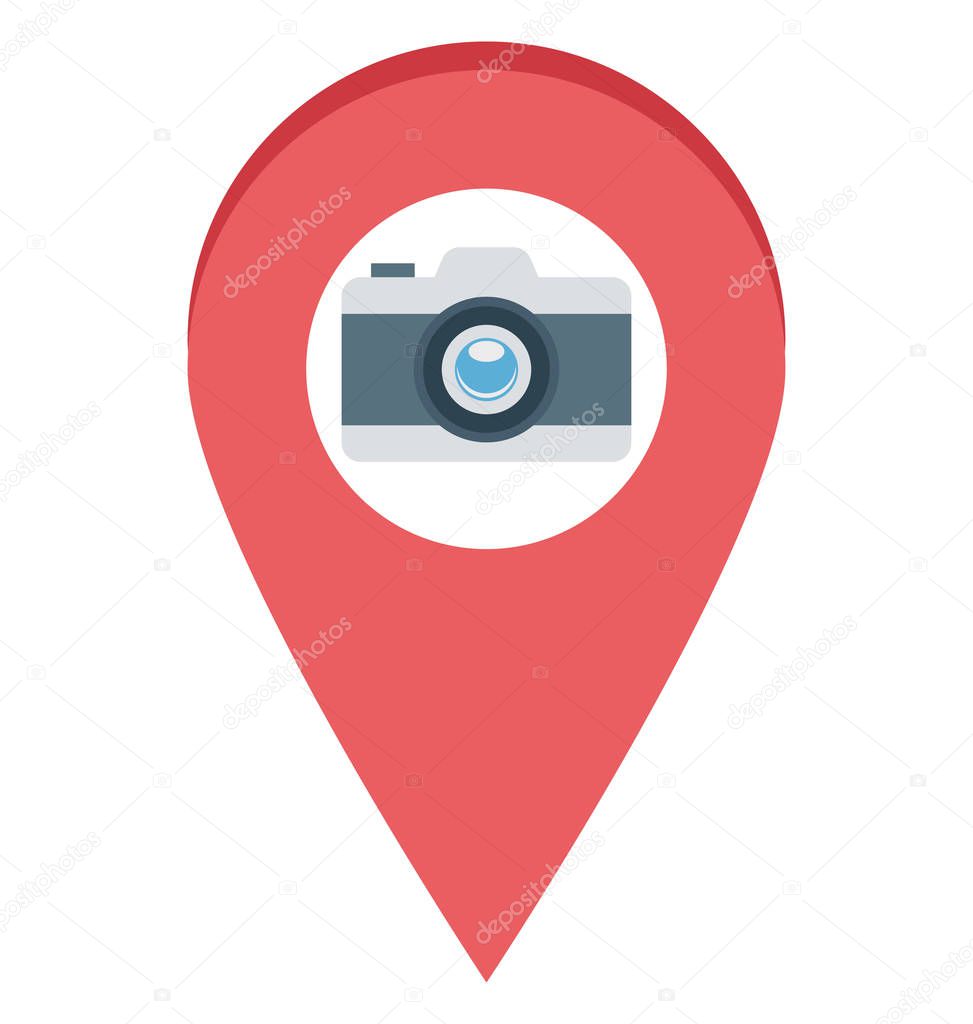 Photography Location Color Illustration Vector Icon