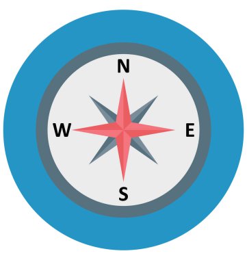 Pusula renk illüstrasyon vektör simgesi