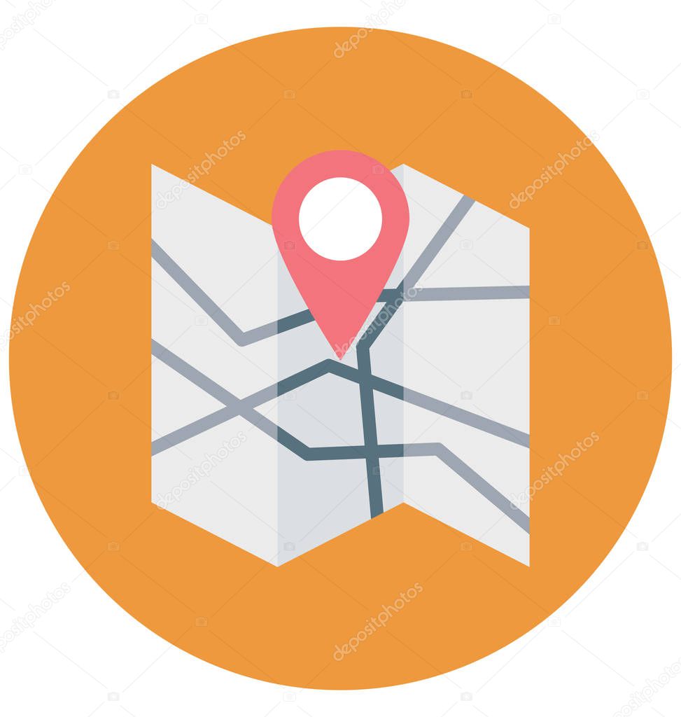 Map Pin Color Illustration Vector Icon