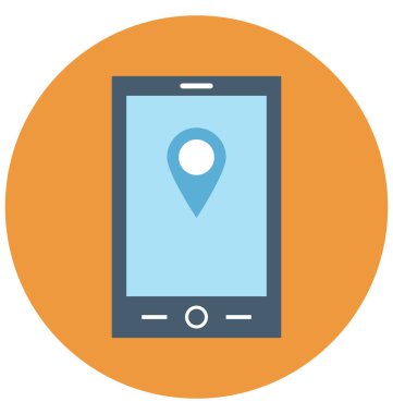 GPS aygıt renk illüstrasyon vektör simgesi