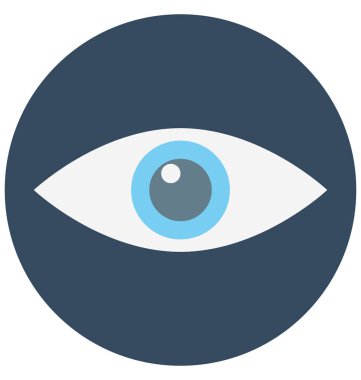 Göz rengi illüstrasyon vektör simgesi