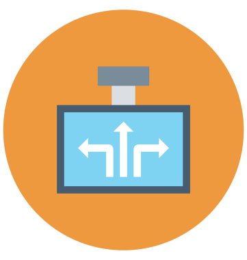 Işaret renk illüstrasyon vektör simgesi