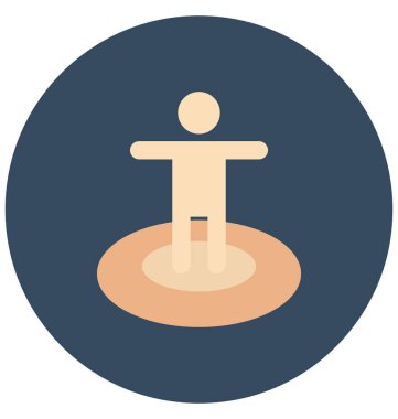 Avatar renk illüstrasyon vektör simgesi