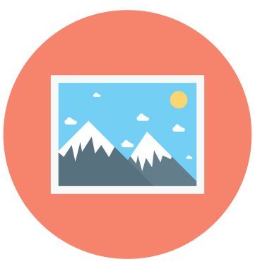 Landmark renk illüstrasyon vektör simgesi