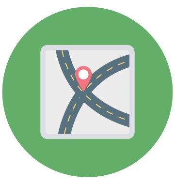 Harita PIN renk illüstrasyon vektör simgesi