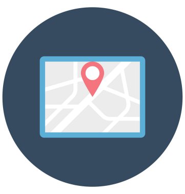 Harita aygıt vektör çizim renkli