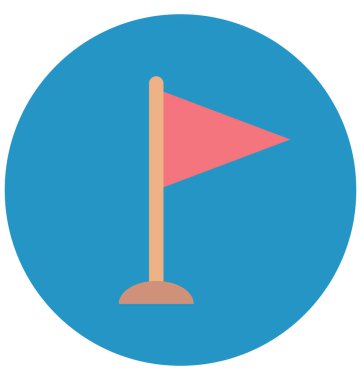 Bayrak rengi illüstrasyon vektör simgesi