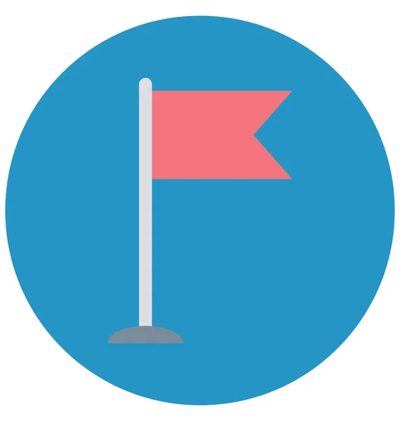 Bandera Color Ilustración Vector Icono — Archivo Imágenes Vectoriales