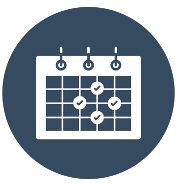 Randevu, takvim, izole vektör simgesi olmak kolayca düzenleyebilir ve değiştirmek olay 