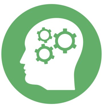 Beyin fırtınası, dişli izole vektör simgesi-ebilmek var olmak kolayca düzenleyebilir ve değiştirebilirsiniz 